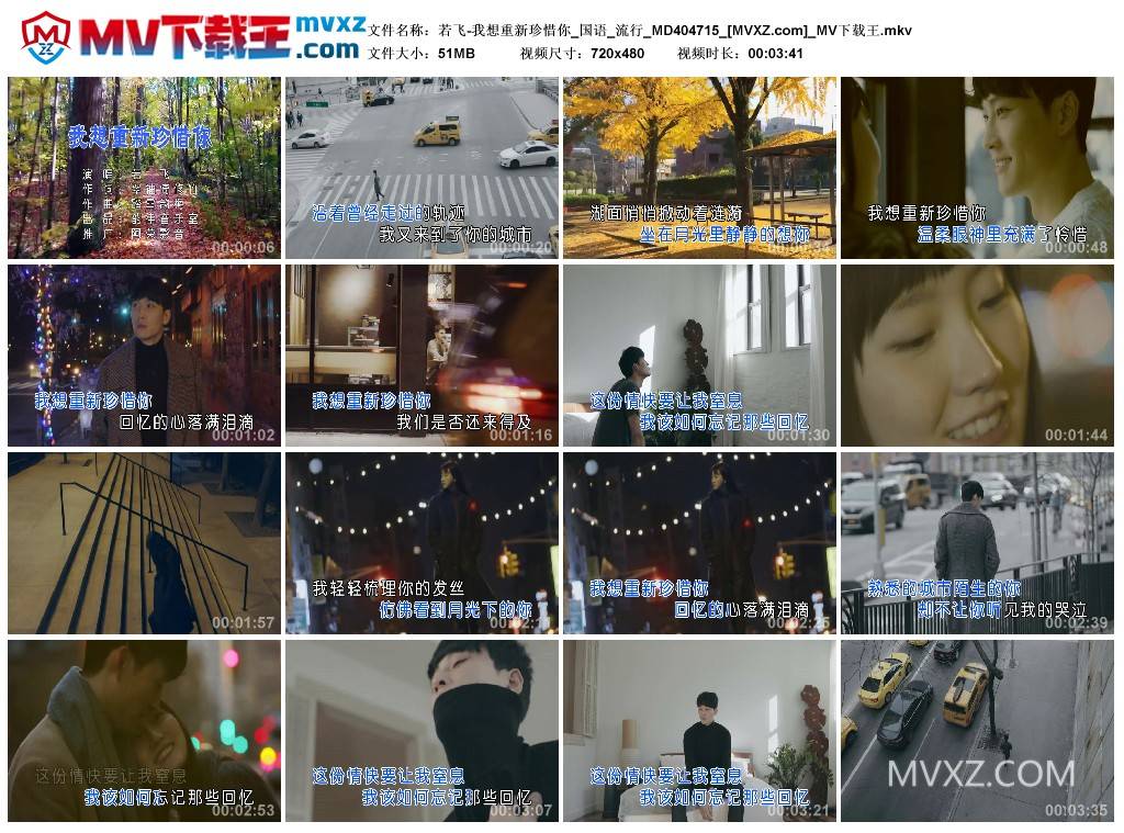 若飞-我想重新珍惜你_国语_流行_MD404715